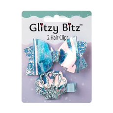 Hair clips - Bow & Shell - 2 Piece